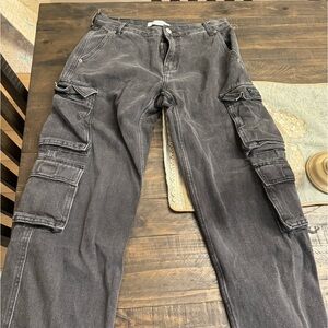 pacsun black cargo jeans